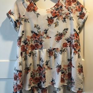 Floral Top w/ Back Detail